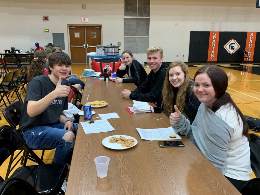 group of people at a table